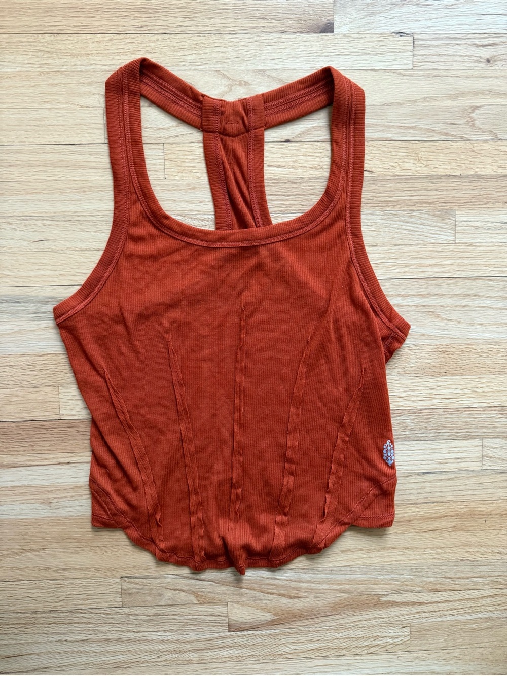 Free People ribbed racerback crop tank - size medium/large women’s